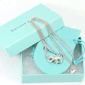 TIFFANY Co Infinity Necklace Sterling Silver